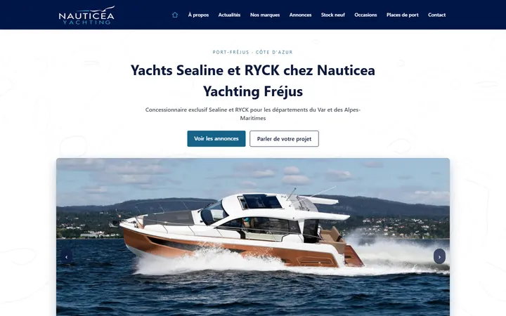 Page d’accueil de nauticeayachting.fr